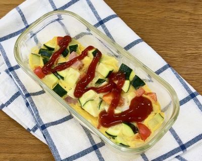 ズッキーニの3色オムレツ