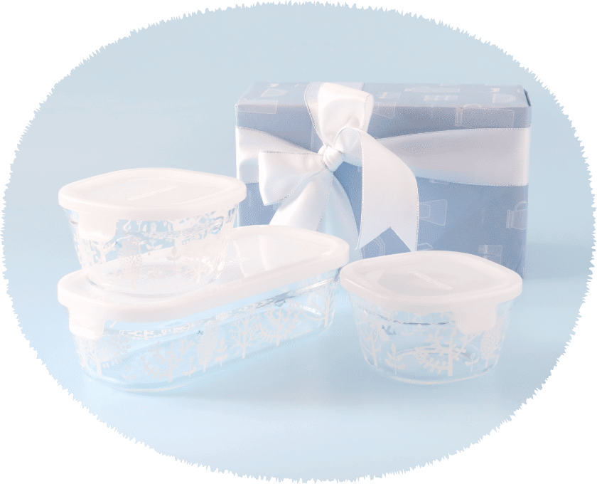 パック＆レンジ(絵柄入り) 3点セット